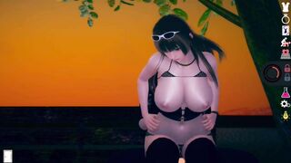 【性格無気力でものぐさ】 AI少女プレイ動画(姫カット爆乳姫子編)無人島生活系リアル3DCGエロゲーム【Hentai Game Ai Shoujyo 】Big tits lethargic girl