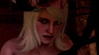 Ciri having a lustful orgy with the futanari lodge / The Witcher Futanari