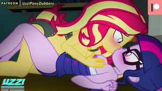 Sunset Shimmer and Sci-Twilight Delicious Scissors Equestria Girls