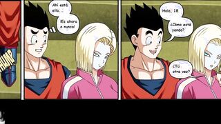 Gohan fucks Android 18 in the middle of the power tournament