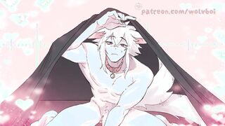 Riding Your Needy Submissive Puppyboy in Bed Until He Cums Buckets Inside of You
