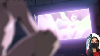 Nobara loves getting fucked while watching porn on the projector