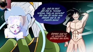 Vados shows Goku new training and ends up riding his HUGE COCK - Dbz Hentai
