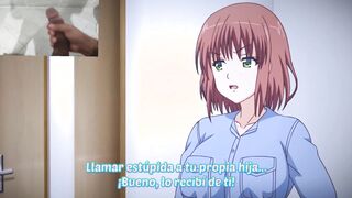 Masturbating while watching sub spanish hentai