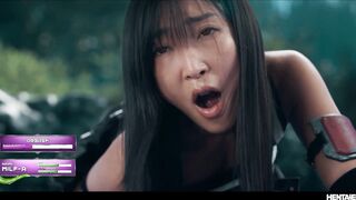 Asian Girl vs Hentai Monster Cock - Hardcore Creampie & Cum In Mouth