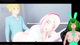 Boruto fucked Sakura while she was treating him in the hospital