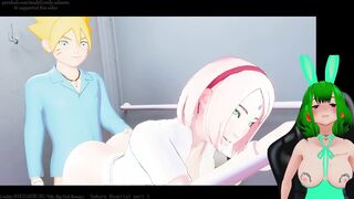 Boruto fucked Sakura while she was treating him in the hospital