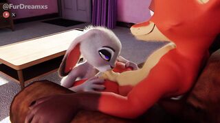 Judy Hopps from Zootopia gets fucked hard by Nick's big dick