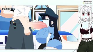 Busty Cop Audrey Seduced by Massive Dick
