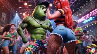 Moranguete Twerks at Funk Party with Boyfriend then Cheats with Pineapple Prince Cheats on Pineapple King at Baile Funk Funk Dance Gone Wild porno