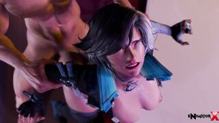 Luna Snow gets a little help from Johnny [Marvel Rivals] (eNimatorX)