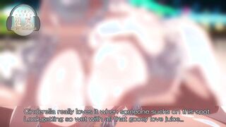 お風呂で艶テカ長乳シンデレラのご奉仕洗体69パイズリ！お返しにクンニしてお互いにイっちゃうカップルアニメーション Japanese hentai anime/pov/titty fuck compilation/NIKKE Cinderella