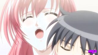 HENTAI PROS - Akitoshi Works Overtime To Knock Up His Stepsis Hitami And The Jealous Shinigami Mina