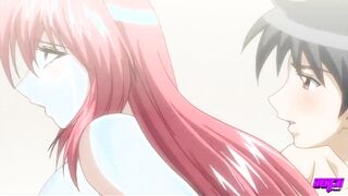 HENTAI PROS - Akitoshi Works Overtime To Knock Up His Stepsis Hitami And The Jealous Shinigami Mina