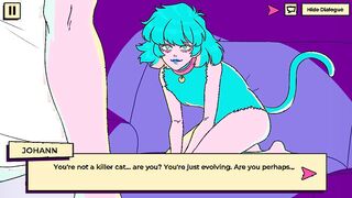 A cat girl wants sex from her stepbrother