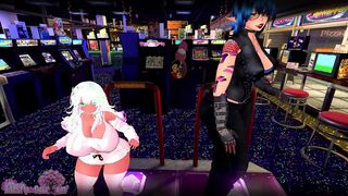 Goth mommy Helps pink fingers pink hair bimbo squirt hard | AFF S4 E8