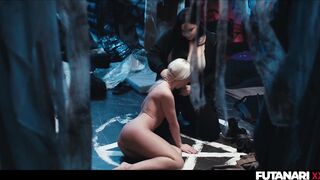 Futa Anime Bbw Girl Possessed by Sex Demon Turns Into Horny Shemale And Facefucks Cute Blonde
