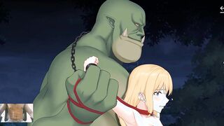 CUTE BLONDIE FUCKED BY HUGE ORC DICK - LOOP QUEEN