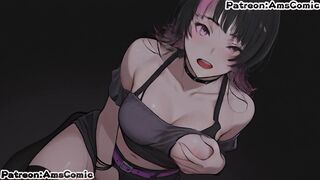 Jujutsu Kaisen hentai animation - Big Tits oshi Kirara Blow Job hentai by amscomic