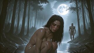 Simulation Love – Rainy Full Moon Forest Creampie: Passionate Doggy Style Under the Moonlight in the Woods – 4K Animated Henta