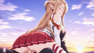 Kirito Fucks Asuna on the Street at Sunset – SAO Parody