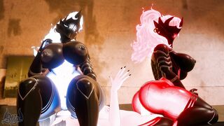 Warframe Ember on Futa Threesome - Fansly Preview - VRChat ERP