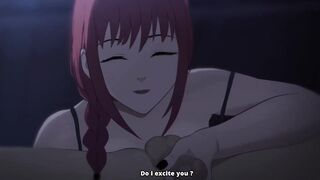 Unsensored Makima from Chainsaw Man, handjob and anal fuck