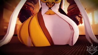 Mitachurl and Ningguang have sex in the bedroom - Genshin Impact