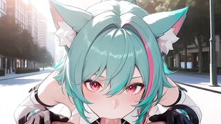 Genshin Impact. Hard Anal Sex in Public.