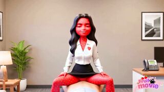 I’ve Wanted This Secretary For So Long! Hot Moranguete cheats on her boyfriend with Abacaxudo Hot Secretary Moranguete lifts her tight skirt anal