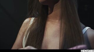 Hentai 3d Live Action - Cum Slut Gets Fucked & Creampied by Monster In Toilet Pipes