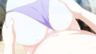 elf gets a creampie on the beach