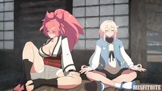 Misfitbite - Guilty Pleasure - Baiken and Bridget Guilty Gear Hentai Anime 2d Animation