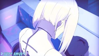 Hentai. Lily from Cyberpunk ridden cock with her huge asshole