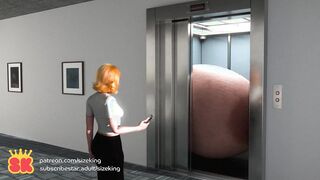 Elevator Trouble (SizeKing Breast Expansion)
