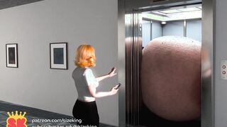 Elevator Trouble (SizeKing Breast Expansion)