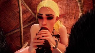 Hot elfes fucked in barbarian camp