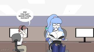 Robot Office Lady gets coworker to get her off (Animated Comic)