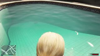 GTA 5: I Made Step-Sister Tracey De Santa Cum in Outdoor Pool Erotic Water Play! Free Porn