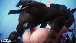 Faruzan Genshin Impact Girl Gets Creampied after Mating press and raw doggystyle by Hilichurls 3D