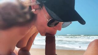 Teen Girl on a wild Nudist Beach jerks off, Sucks Dick, Shows Legs Public Outdoor, Blowjob