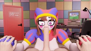 Pomni The Amazing Digital Circus Pomni Makes sloppy blowjob. Cum in mouth Porn