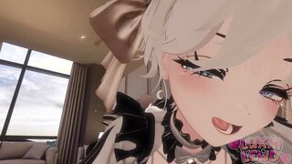 Horny femboy maid catches you jerking off