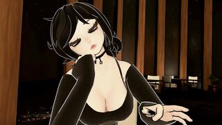 Leyley sucks your dick under a table on a date ( ASMR VR POV Roleplay )
