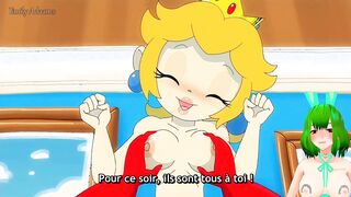 The princesses from Super Mario Bros decided to have an orgy