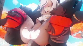 Shenhe gets a Rough Anal Fuck by a Mitachurl and gets a Huge Anal Creampie - Genshin Impact
