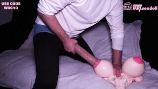 Huge Cocks insane rough masturbation with Anime Hentai sex toy - MRLsexdoll VS World Biggest Cock