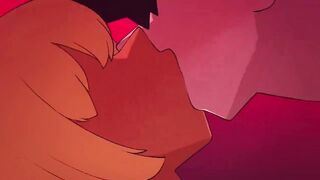 Thick Ebony Likes White Cock(Hentai)