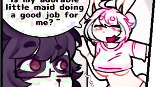 Sexy femboy maid FUCKED HARD by a futa bunny! (@berryguild @harulunavo)