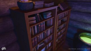 She found an old book and cast a very naughty spell - Delicious Magic, dildo spell - Animation